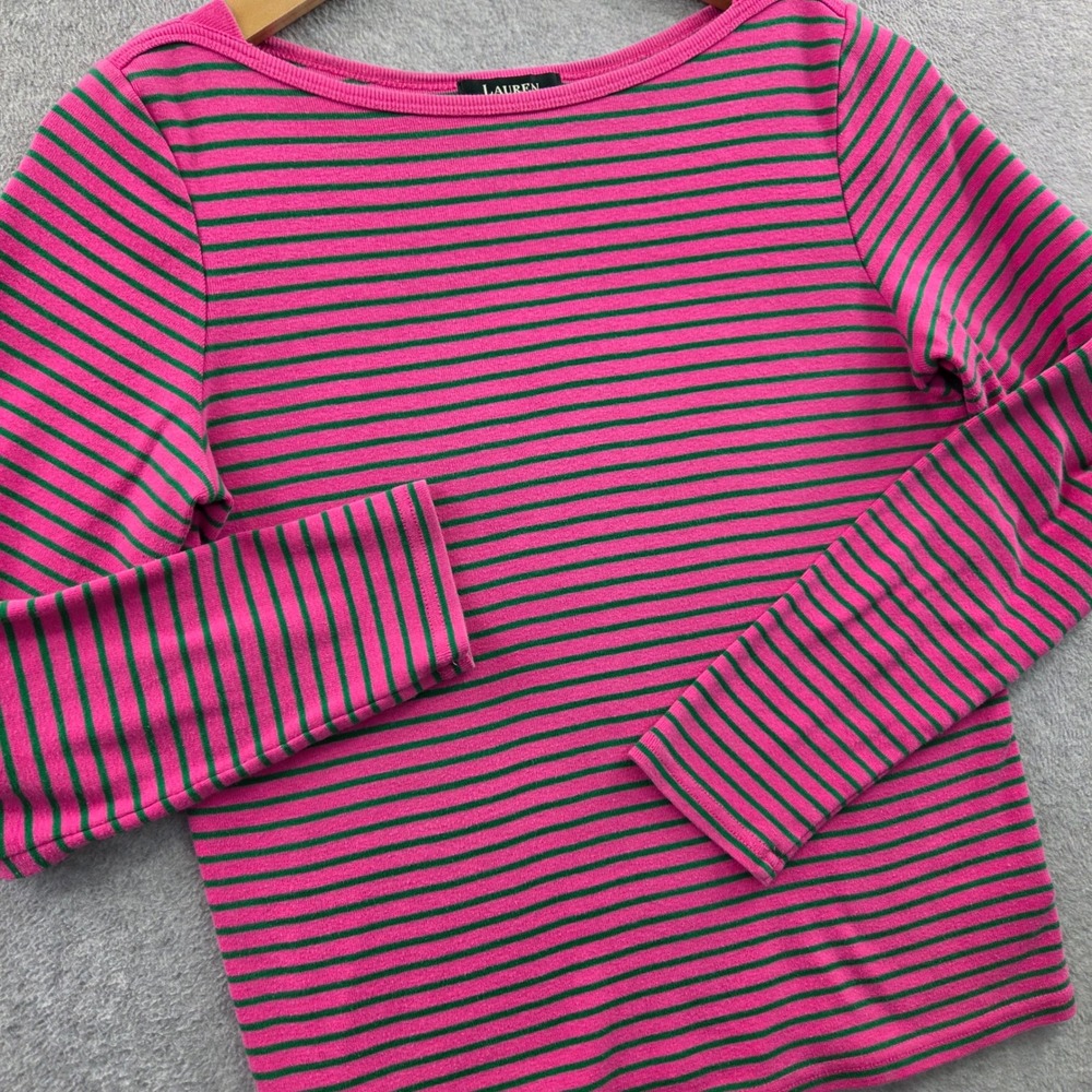 VINTAGE Whimsy Cottagecore LAUREN Ralph Lauren Shirt Womens S Mall Girl Pink